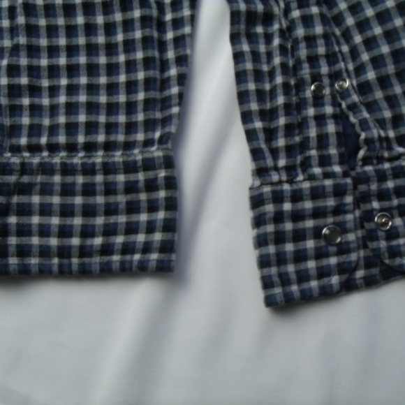 Banana Republic Medium Blue Shirt Plaid Checks - Picture 5 of 7